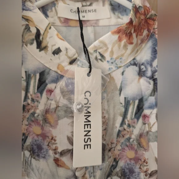 Commense Floral Long Sleeve Dress In Meadow Print - Size S/M - Picture 2 of 11